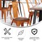 Flash Furniture Orange Metal Stack Chair with Teak Poly Resin Seat CH-31230-OR-PL1T-GG - alternate 4